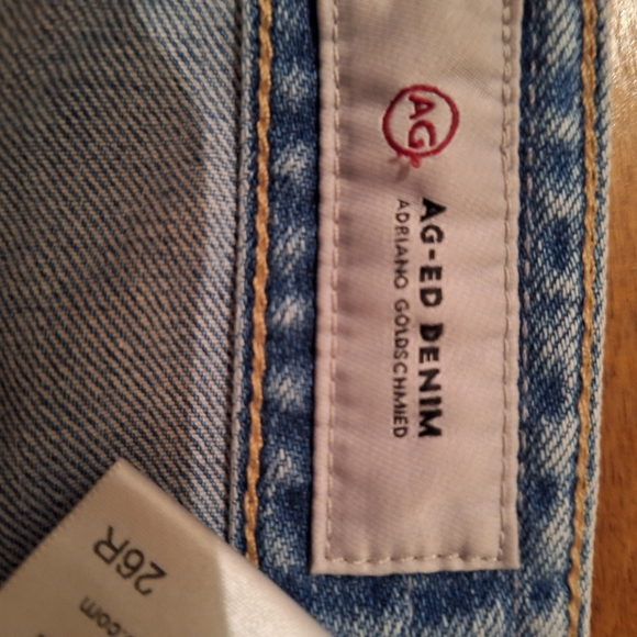 AG jeans, ex-boyfriend slim distressed jeans. - Picture 2 of 8